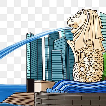 tourism,singapore,southeast asia,fountain,fishtail sphinx,sights,world famous scenic spots,landmark,cartoon hand drawn Merlion Singapore Drawing, Singapore Drawing, Singapore Merlion, Merlion Singapore, Singapore National Day, Singapore Art, Ganesh Art Paintings, Singapore City, Visual Communication Design