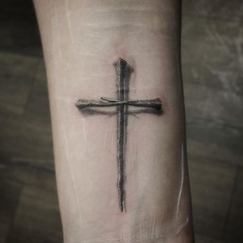 Crucifix Tattoo, Tattoos For Dad Memorial, Tatuagem Masculina Pequena, 16 Tattoo, Cross Tattoos For Women, Cross Nails, Yakuza Tattoo, Cross Tattoo For Men, Cross Tattoo Designs