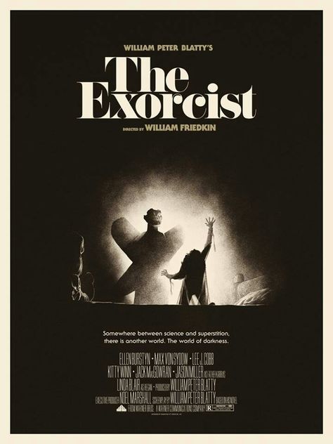 Science And Superstition, Exorcist Movie, The Exorcist 1973, Movies Horror, Cult Horror, Film Posters Art, Iconic Movie Posters, Horror Pictures, Graphic Design Images