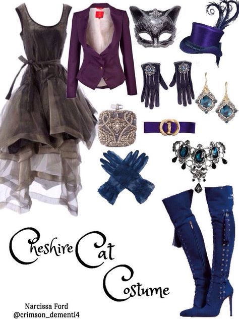 Chesire Cat Inspired Outfit, Cheshire Cat Outfits, Cheshire Cat Outfit Aesthetic, The Cheshire Cat Costume, Chesire Cat Outfits, Cheshire Cat Costume Ideas, Chesire Cat Halloween Costumes, Alice In Wonderland Masquerade, Alice In Wonderland Cheshire Cat Costume