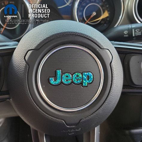 Holographic Sequins Steering Wheel Jeep Sticker Decal, Wrangler JK, JL, Gladiator, Renegade, Grand Cherokee, Compass, Patriot by SDIncDecals on Etsy Jeep Wrangler Grill, Jeep Emblems, Jeep Stickers, Blue Jeep, Tj Wrangler, 2015 Jeep Renegade, Jeep Decals, Jeep Mods, Jeep Wrangler Accessories