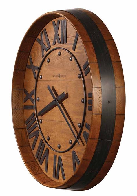 Vino Time Rustic Barrel Clock Wine Barrel Clock, Wine Barrel Decor, Wine Barrel Crafts, Barrel Ideas, Whiskey Barrel Furniture, Awesome Woodworking Ideas, Barrel Projects, Wine Barrel Furniture, Barrel Decor