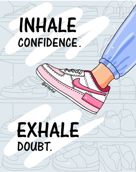 Confidence Illustration, Vibe Posters, Boxing Benefits, Student Quotes, Lost Confidence, Body Positive Quotes, Pink Business, Cue Cards, Happy Quotes Positive