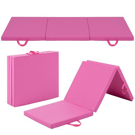 Amazon.com : Best Choice Products 6' Exercise Tri-Fold Gym Mat For Gymnastics, Aerobics, Yoga, Martial Arts - Pink : Sports & Outdoors Workouts Toning, Gymnastics Party Decorations, Slime Easy, Gymnastics Stuff, Koleksi Makeup, Gymnastics Mat, Gymnastics Room, Gym Floor Mat, Gymnastics Party