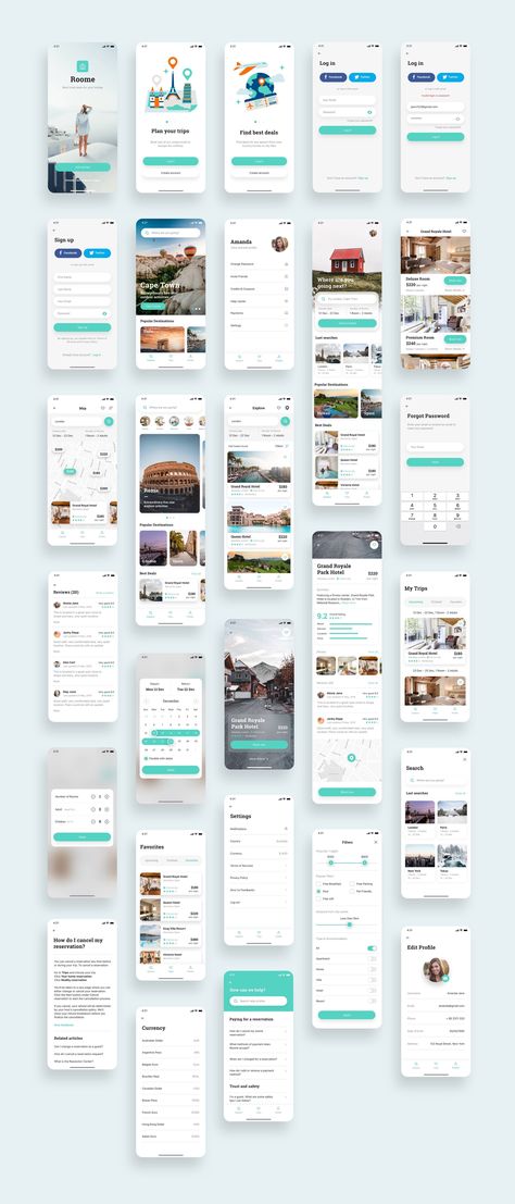 App Mobile Design, Ui Design Tutorial, Design Portfolio Layout, Application Ui Design, Desain Ux, Hotel App, Hotel Booking App, Interaktives Design, Ux Design Mobile