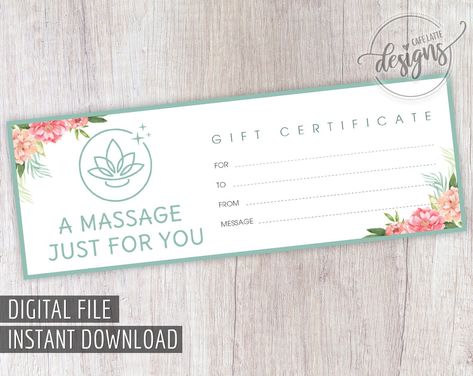 The excellent Massage Gift Certificate, Father's Day Gift Certificate Throughout Spa Day Gift Certificate Template photo below, is part of … Massage Gift Card Ideas, Massage Quote, Homade Christmas Gifts, Diy Certificate, Massage Gift Card, Massage Decor, Certificate Ideas, Gift Certificate Printable, Massage Art