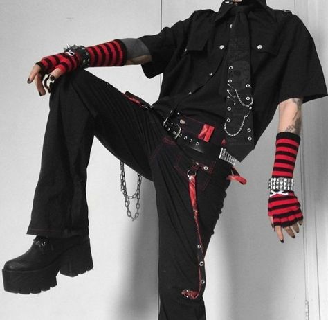 Mode Emo, Alt Clothes, Kostum Cosplay, X Male Reader, Alt Outfits, Aesthetic Grunge Outfit, Fete Anime, Punk Outfits, Alt Fashion