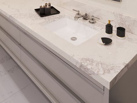 Bathroom Quartz Countertops, White Quartz Bathroom Countertops, White Quartz Bathroom, Quartz Countertops Cost, Quartz Bathroom Countertops, Bath Countertops, Quartz Bathroom, Bathroom Vanity Countertops, Quartz Backsplash