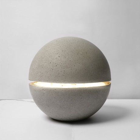 Gayalux Lamp // 18 cm // Grey Drukarka 3d, Concrete Light, Diy Lampe, Concrete Lamp, Concrete Furniture, Concrete Crafts, Concrete Art, Concrete Projects, Concrete Design