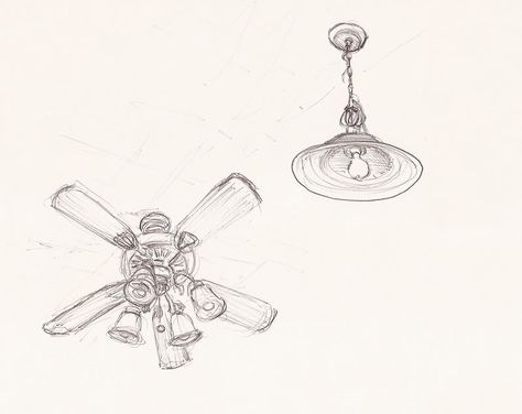 Ceiling Fan Tattoo, Ceiling Fan Drawing, Fan Sketch, Celing Fan, Sketch Template, Interior Design Videos, Fan Drawing, Fan Tattoo, One Point Perspective