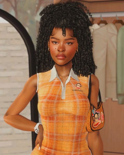 Ivy 🧡 • I’m in love with this newest drop by @noirangelz.3d 🫶🏽✨ • tags 🏷️ • • •• ♡ #thesims4cas #thesims4 #thesimscc #blacksimmers #sims4life #ts4ccfinds #sims4gallery #blacksimstagram #ts4cas #thesims4community #createasim #sims4game #sims4cctumblr #sims4creations #sims4customcontent #simsedit #blacksims4 #sims4instagram #sims4community Black Sims, Sims Aesthetic, Sims 4 Maxis Match, Game Life, 4 Characters, New Mods, Sims 4 Characters, Sims 4 Build, Sims 4 Game