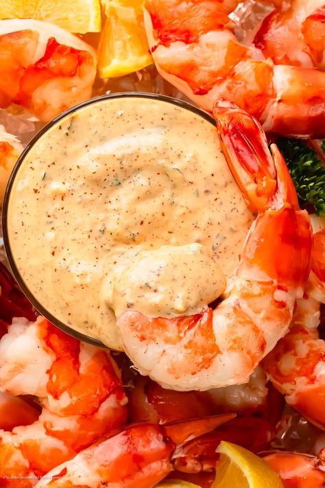 Easy Remoulade Sauce Recipe: Creamy, Tangy Cajun Bliss - No Spoon Necessary Creamy Cocktail Sauce, Shrimp Poboy Sandwich Remoulade Sauce, Remoulade Sauce Recipe Easy, Remoulade Sauce Easy, Cocktail Sauce For Shrimp, Remoulade Sauce Recipe, Cocktail Shrimp, Recipes Sauces, Shrimp Cocktail Sauce