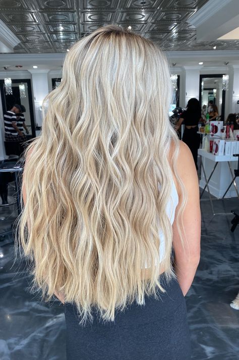 blonde hair, wavy hair, blonde, baby light, hair color, blonde Full Babylights Blonde With Shadow Root, Babylights Blonde, Shadow Root, Diy Hairstyles, Easy Hairstyles, Blonde Hair, Hair Stylist, Blonde, Hair Color