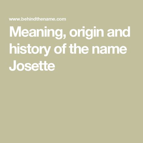 Meaning, origin and history of the name Josette Silas Name, Key Meaning, Biblical Hebrew, Given Name, Science Fiction Novels, Name Meaning, The Martian, Names With Meaning, New Testament