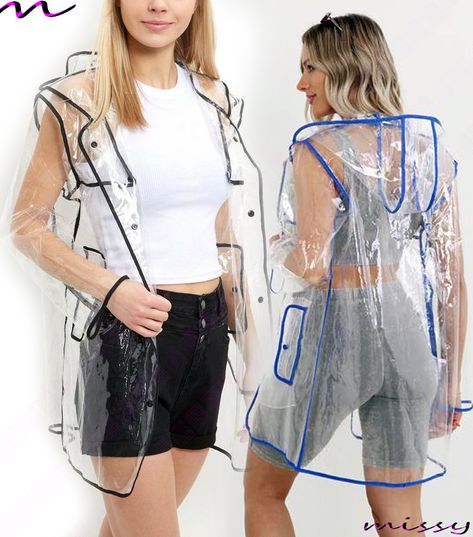 Clear Raincoat, Rain Mac, Rainwear Girl, Vinyl Fashion, Rainwear Fashion, Vinyl Raincoat, Pvc Raincoat, Vinyl Clothing, Rain Jacket Women