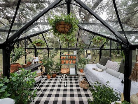 a tiny greenhouse studio for mixed-use Living In A Greenhouse Tiny House, Greenhouse Living Space, Greenhouse Playroom, Greenhouse Guesthouse, Greenhouse Furniture, Greenhouse Sanctuary, Greenhouse Bedroom, Greenhouse Office, Tiny Greenhouse