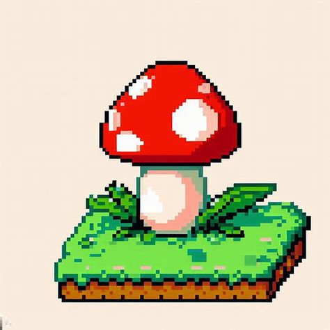 Pixel Art Mushroom, Game Concept, Game Concept Art, Pixel Art, Stuffed Mushrooms, Concept Art, Art