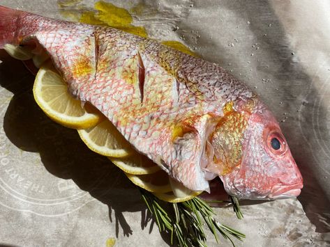 How to Cook a Whole Fish in the Oven Baking Whole Fish In Oven, How To Cook A Whole Fish, Whole Snapper Fish Recipes Baked, Hogfish Recipe, Tile Fish Recipe, Cod In The Oven, Fish In The Oven, Fish In Foil Packets, Seafood Entree