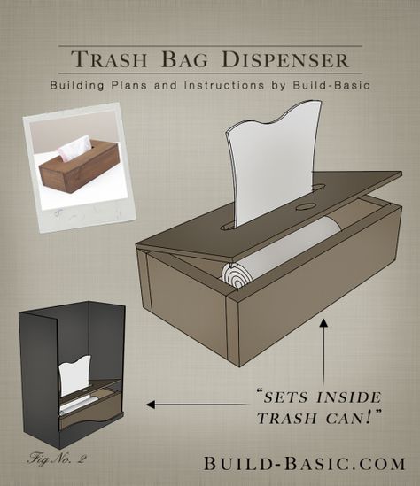 Trash Bag Organizer Ideas, Diy Garbage Bag Dispenser, Diy Trash Bag Dispenser, Trash Bag Storage Ideas, Daycare Bathroom, Trash Bag Storage, Work Nook, Dispenser Ideas, Trash Bag Dispenser