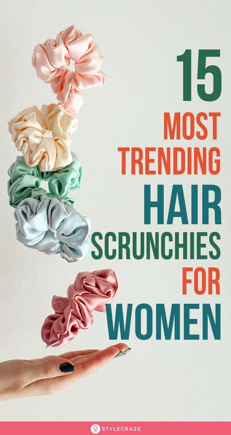 15 Most Trending Hair Scrunchies For Women: Unlike traditional hair bands, hair scrunchies do not detangle your hair while taking them out. In this article, we have listed the 15 best stylish hair scrunchies available online. #HairScrunchie #HairAccessories Trending Hair Accessories 2024, Hair Styles With Scrunchies, Unique Scrunchie Ideas, Cool Scrunchies, Scrunchies Hairstyles, Trending Hair, Scrunchie Styles, Pony Tails, Hair Pulling