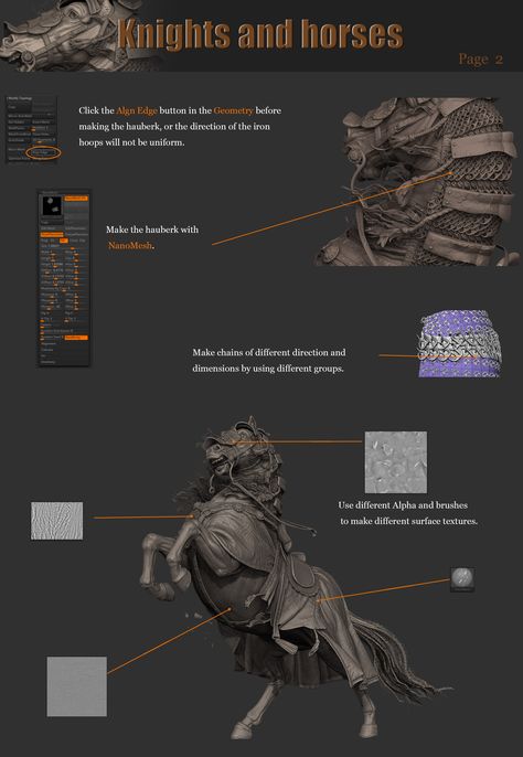 Knight and Horse - ZBrushCentral Virtual Fashion Show, 3d Game Design, Learn Blender, Sculpting Tips, Knights Of Sidonia, Zbrush Tips, Blender Character Modeling, Sculpting Techniques, Modelling Tips