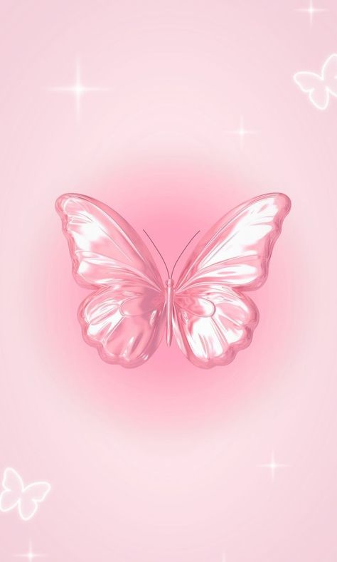 Kupu Kupu Aesthetic Pink, Cute Plain Backgrounds, Light Pink Wallpaper Aesthetic, Wallpaper Rosa Pastel, Pink Wallpaper Butterfly, Cute Butterfly Wallpaper, Pink Butterfly Aesthetic, Pink Wallpaper Cute, Pink Bow Wallpaper