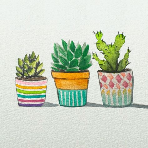 🎨Join me in painting 'Colorful Succulent Pots'. This tutorial is perfect for beginners and fun to follow along. Watch the full video on my YT channel link in the bio🌈✨ #WatercolorArt #ArtTutorial #BeginnerWatercolor #CreativeProcess #SucculentPots #ArtInspiration Painting Acrylic Easy, Succulent Painting, Colorful Succulents, Yt Channel, Painting Inspo, Succulent Pots, Creative Process, Painting Acrylic, Art Tutorials