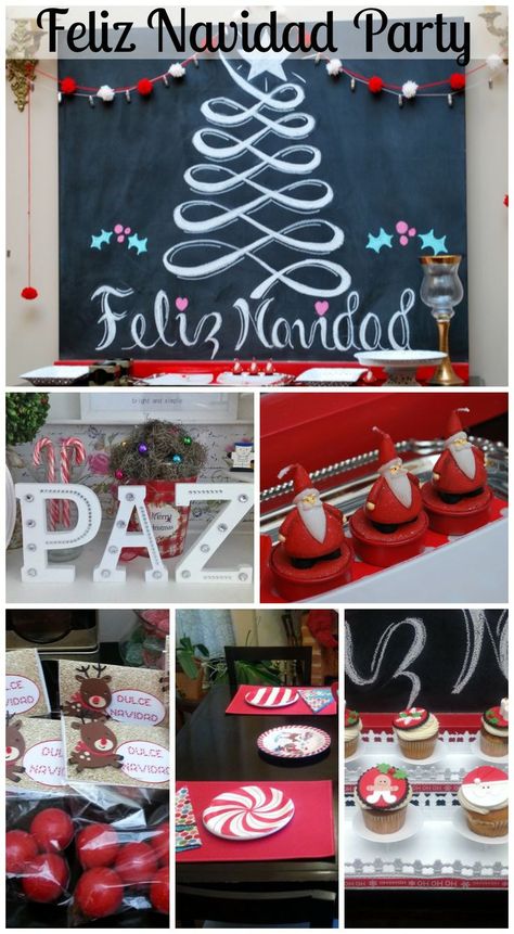 Feliz Navidad party ideas! See more party ideas at CatchMyParty.com. #feliznavidad Felix Navidad Party, Felix Christmas, Hispanic Christmas, Christmas Fiesta, Mexican Fiesta Birthday Party, Ward Christmas Party, Candy Grams, Christmas Pfp, Work Parties