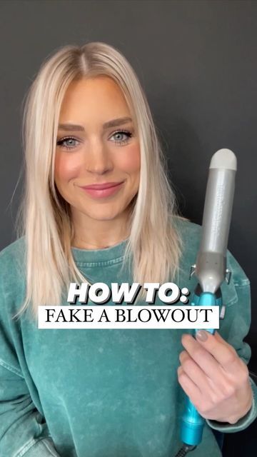 Fake Blowout With Curling Iron, Blowout Look With Curling Iron, Fake Blowout, Blowout With Curling Iron, Blowout On Short Hair, Blowout Curls, Curling Iron Hairstyles, 90s Hairstyles, Curling Iron