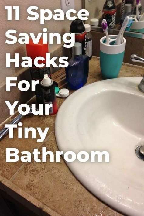 Very Small Bathroom Ideas, Tiny Bathroom Storage, Diy Bathroom Storage Ideas, Small Bathroom Decor Ideas, Bathroom Storage Hacks, Bathroom Wall Storage, Space Saving Hacks, Bathroom Tips, Saving Hacks