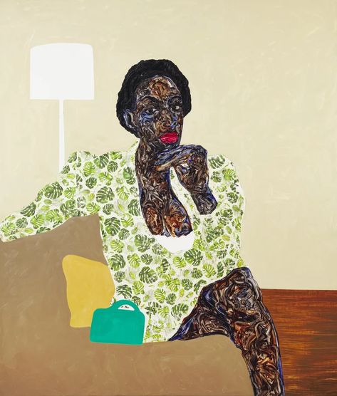 SAM’s new show features the works of global art star Amoako Boafo | The Seattle Times Amoako Boafo, Green Clutch, Seattle Art Museum, Kehinde Wiley, Green Clutches, Denver Art Museum, Contemporary African Art, Seattle Art, History Of Photography