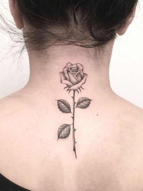 Rose neck tattoo | Rose neck tattoo, Neck tattoos women #tattooideas #rosetattoos Rose Neck Tattoo, Rose Tattoo On Back, Front Shoulder Tattoos, Places To Get Tattoos, Tattoo Neck, Rose Tattoos For Women, Finger Tattoo For Women, Ankle Tattoos For Women, Back Of Neck Tattoo