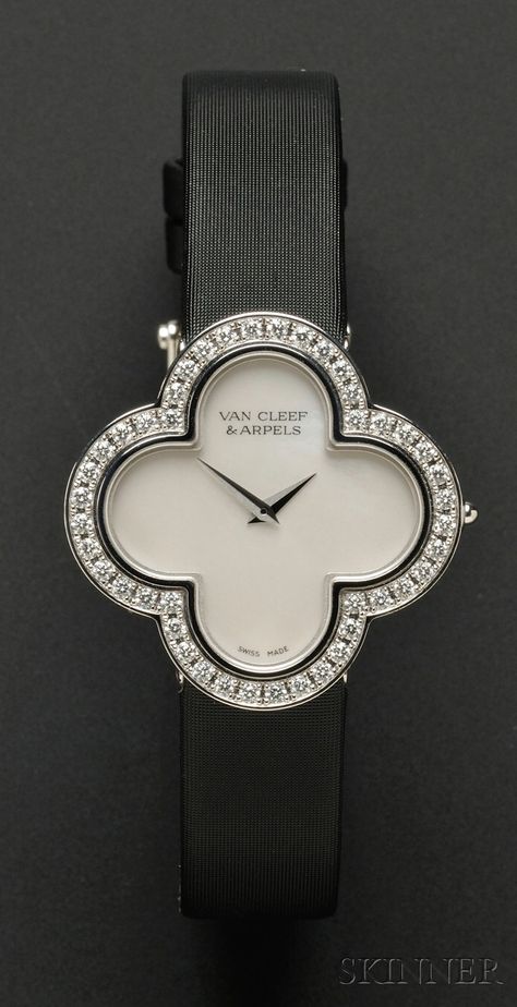 Van Cleef & Arpels Alhambra Watch Luxury White Gold Jewelry And Watches, Van Cleef Watch Women, Van Cleef Watch, Van Cleef And Arpels Watch, Van Cleef White Gold Bracelet, Van Cleef Arpels Alhambra Watch, Van Cleef White Gold, Alhambra Watch, Van Cleef Arpels Watch