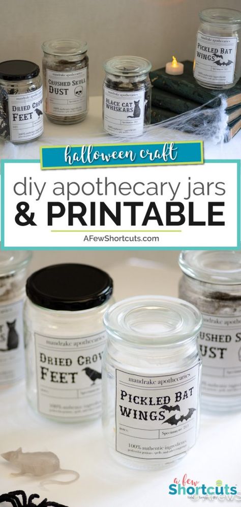 Witches Kitchen Halloween, Spooky Laboratory, Diy Halloween Apothecary, Laboratory Party, Diy Apothecary Jars, Diy Halloween Apothecary Jars, Apothecary Aesthetic, Kitchen Apothecary, Apothecary Halloween