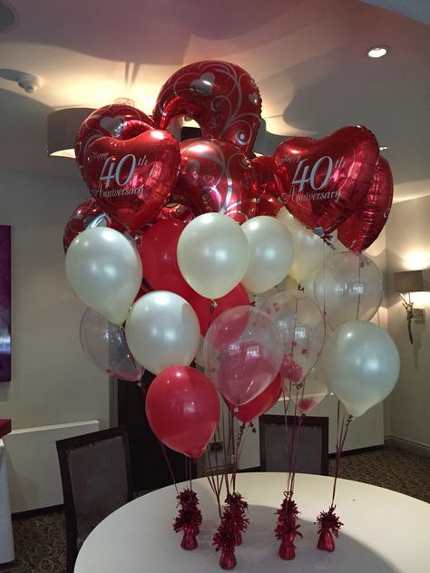 Ruby Wedding Balloon Bundle Ruby Anniversary Party Ideas, 40th Wedding Anniversary Party Ideas, 40th Anniversary Decorations, 40th Anniversary Ideas, Ruby Jubilee, Ruby Wedding Anniversary Gifts, 40th Anniversary Party, Wedding Anniversary Decorations, Wedding Anniversary Cakes