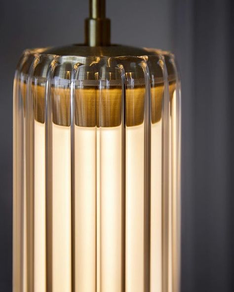 Detail of the fluted glass pendants either side of the bed in the previous post #laurahammett Laura Hammett, Architecture Design Studio, Farmhouse Lamps, Tower Bridge London, Fluted Glass, Restaurant Lighting, London Apartment, Luminaire Design, Light Architecture