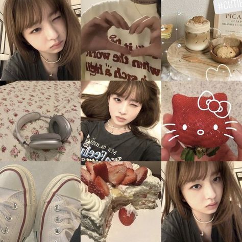 Rei Ive Aesthetic, Kpop Mood Board, H Aesthetic, Kpop Moodboard, Love Collage, Instagram Feed Ideas Posts, Rei Ive, Cute Themes, Spring Girl