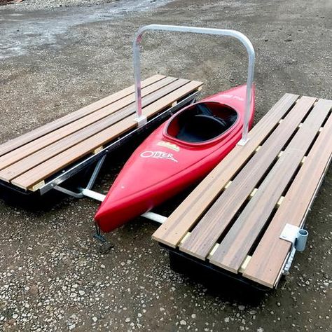 Canoe Stabilizer, Kayak Launch, Kayak Storage Rack, Lake Dock, Lakefront Living, Kayak Storage, Build Your Own Boat, Kayak Rack, Lakefront Property