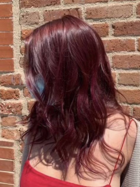 Cherry Red Coke Hair, Cherry Coke Red Hair Color, Cherry Coke Red Hair, Red Hair Without Bleach, Red Hair No Bleach, Heatless Hairstyles For Long Hair, Cherry Coke Hair Color, Products For Long Hair, Red Tint Hair