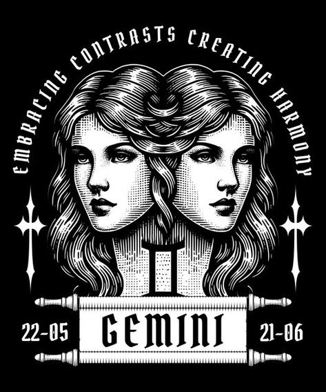 Zodiac gemini T-Shirt Design Template Linking Park, Ink Doodles, Zodiac Gemini, Amoled Wallpapers, T Shirt Design Template, Design Techniques, Spirit Shirts, Graphic Tshirt Design, Design Tshirt