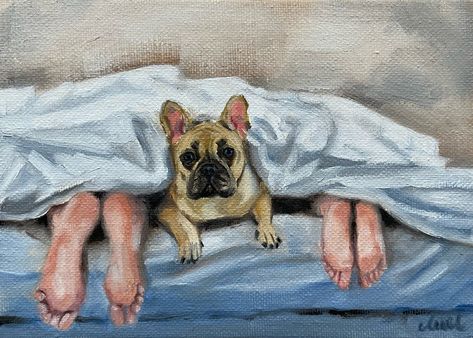 For all the dog lovers out there, and in particular those that are infatuated with the adorable little French Bulldog, my latest little oil painting, ‘Sleeping In’ measures 5x7 inch and is now available framed or unframed through my Etsy store ! Link in my bio 🐾 #petlover #doglover #dogsofinsta #frenchbulldogs #frenchie #cutedog #dogart #frenchbulldoglove #frenchbulldoglife #affordableart #originalart #irishart #framedart #framed #dogoftheday #cutedogs #artistsoninstagram Bulldog Painting, French Bulldog Painting, French Bulldog Gifts, Bulldog Gifts, Cute Dog Pictures, Cute French Bulldog, Framed Oil Painting, French Bulldog Puppies, Dog Paintings