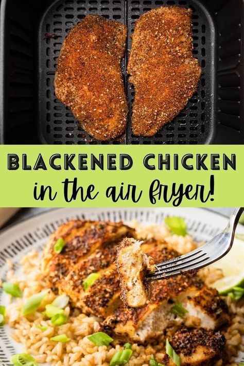 Air fryer blackened chicken is a quick and simple dinner idea from The Travel Palate. This recipe is inspired by the southern classic but made simply using an air fryer. Make it as spicy as you like so the whole family can enjoy this delicious meal for lunch or dinner. Learn exactly how to make it and how long to cook it! Air Fryer Blackened Chicken, Bbq Pulled Chicken Sandwiches, Blackened Chicken Recipe, Raw Sweet Potato, Pulled Chicken Sandwiches, 30 Min Meals, Sweet Potato Skins, Chicken Kitchen, Blackened Chicken