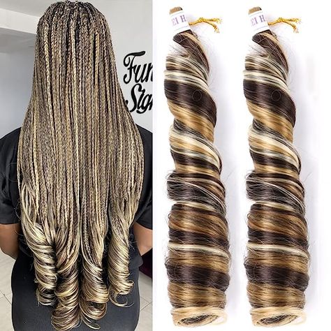 Box braids or Crochet Hair 6 27 613 Braids, Hair For Box Braids, Spiral Braids, Curly Braiding Hair, Spiral Braid, Black Box Braids, Triangle Box Braids, Outdoor Sectionals, Hair French