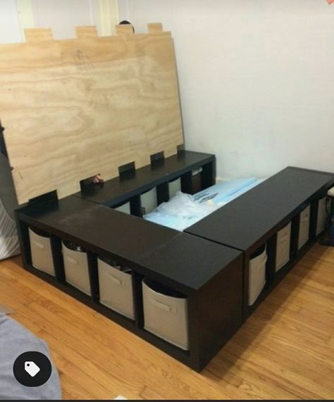 Shelf Bed, Diy Storage Bed, Fold Towels, Ikea Apartments, Murphy Bed Ikea, Shelf Decor Bedroom, Room Storage Diy, Small Bedroom Storage, Murphy Bed Plans