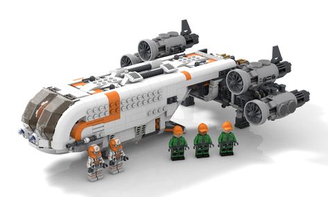 Scifi Ship, Lego City Space, Space Lego, Star Wars Ships Design, Ship Ideas, Lego Starwars, Lego Ship, Lego Spaceship, Lego Custom Minifigures