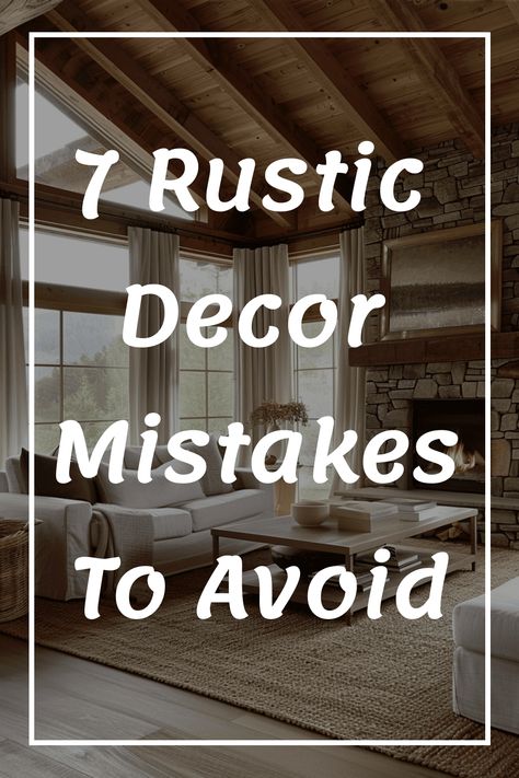 Discover the top 7 rustic decor mistakes to avoid to create a charming and cohesive space. Whether you're a seasoned decorator or just starting out, these tips will help you elevate your rustic home decor game. Learn how to balance textures, colors, and proportions for a harmonious look that showcases your style effortlessly. Dive into this guide now and transform your space with confidence! Wallpaper Walls Decor, Tile Wallpaper, Rustic Theme, Distressed Furniture, Antique Wood, Decks And Porches, Laundry Room Design, Livingroom Layout, Bedroom Layouts