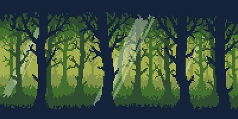 Pixel Forest Background, Pixel Art Forest Background, Pixel Art Village, Grass Pixel Art, Pixel Art Bear, Pixel Game Background, Nature Pixel Art, Green Pixel Art, Pixel Art Tree