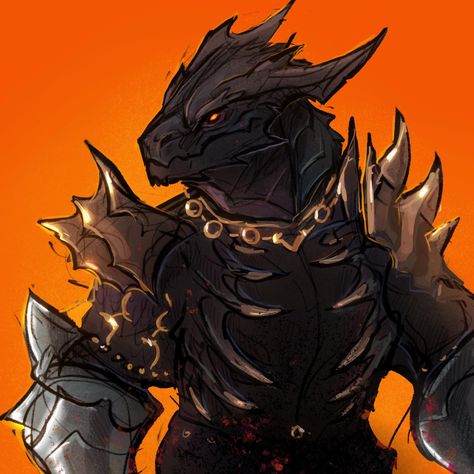 Dragonborn Dnd Aesthetic, Dnd Revenant, Black Dragonborn Dnd Male, Dnd Dragonborn Character Design, D&d Dragonborn, Dragon Born Character Design, Dragonborn Dnd Art, Argonian Art, Dragonborn Aesthetic