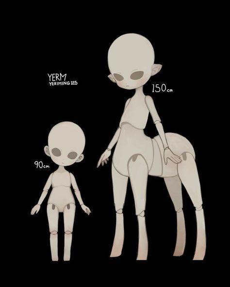 Doll Art Reference, Centaur Base Drawing, Doll Reference Pose, Centaur Drawing Reference, Bjd Centaur, Chibi Centaur, Doll Base Drawing, Doll Drawing Reference, Centaur Poses Reference