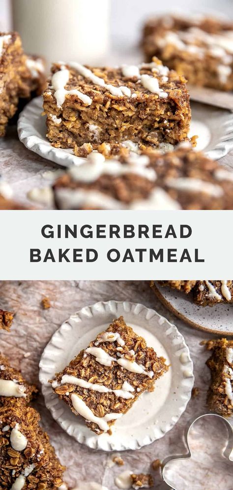 Baked Oatmeal Gluten Free Dairy Free, Holiday Baked Oatmeal, Christmas Morning Breakfast Ideas Gluten And Dairy Free, Baked Gingerbread Oatmeal, Gingerbread Oatmeal Bake, Christmas Breakfast Ideas Gluten Free, Christmas Baked Oatmeal, Christmas Brunch Gluten Free, Christmas Oatmeal Breakfast